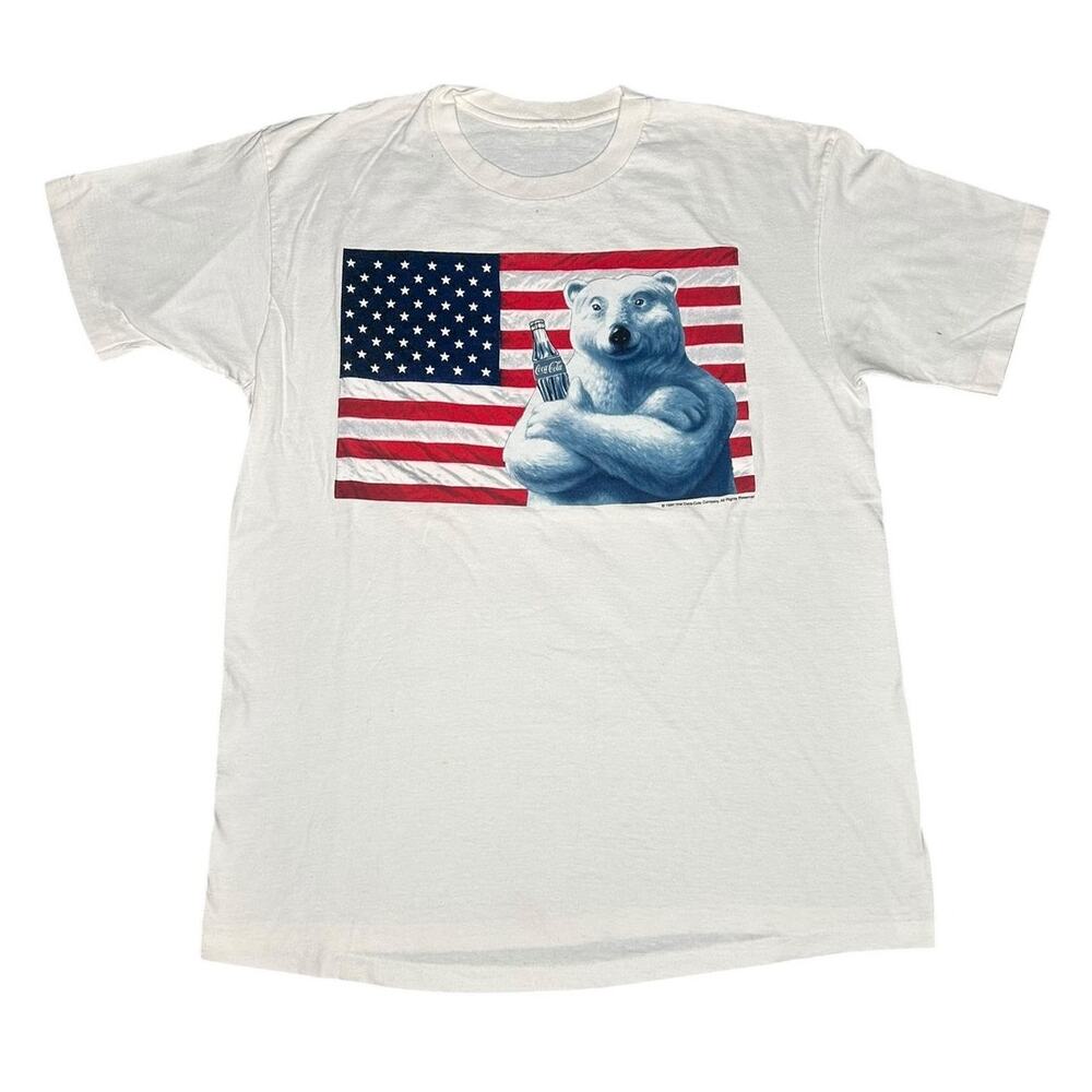 Vintage 90s Coca Cola Polar Bear USA Single Stitch T-Shirt
